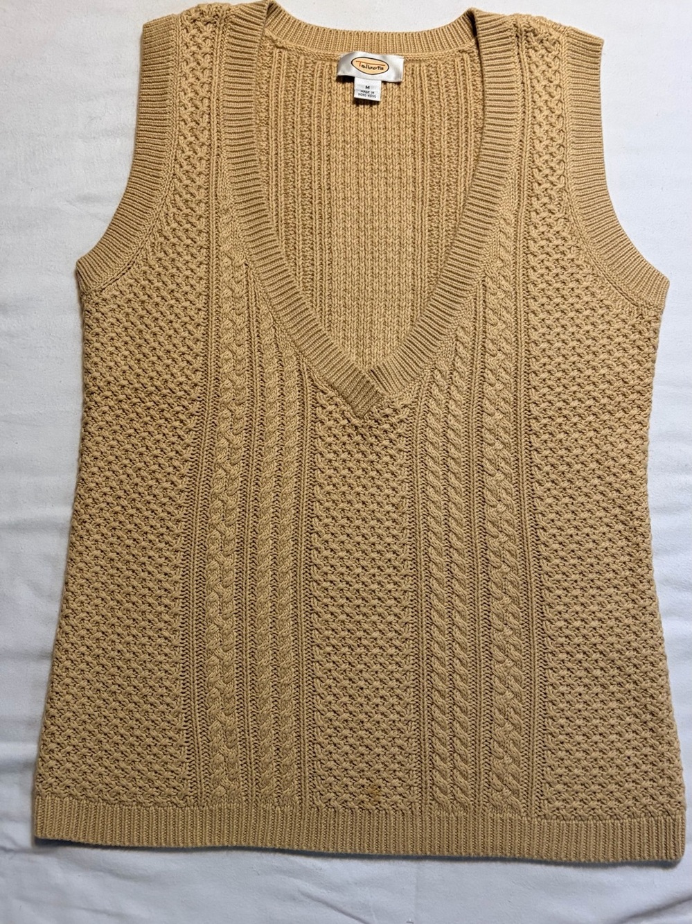 Talbots Knit Sweater in Light Beige Vintage